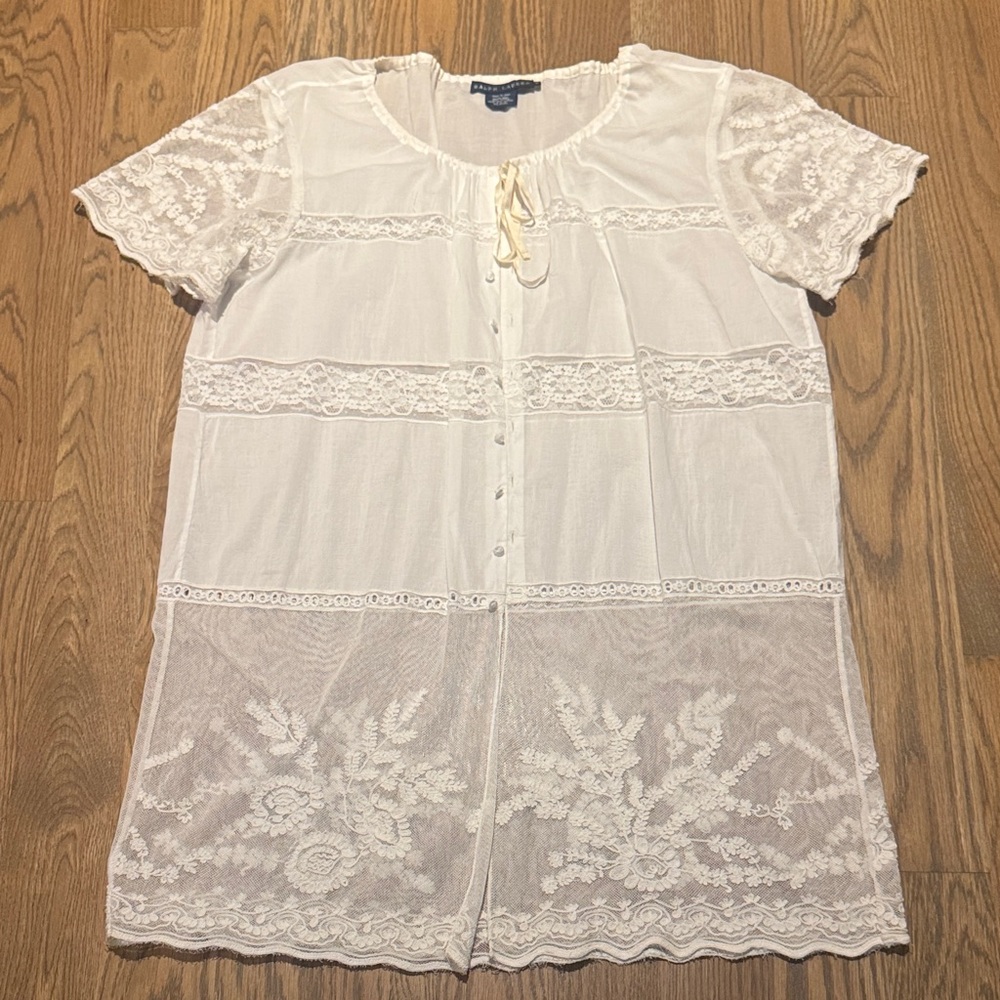 Ralph Lauren Lace Blouse size M